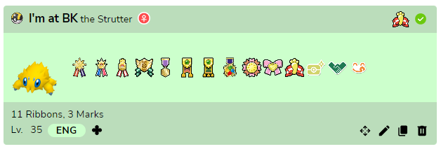 ShadowM58's tweet photo. After Reg J motivating me to finally grind my way up to Master Rank, "I'm at BK" the Joltik, wondertraded to me from @TheAbsol while at BK, has finally become a true Ribbon Master! Thank you for the strongest Joltik! (that totally wasn't just added to a team and did nothing) https://t.co/FmH7eoWNrq