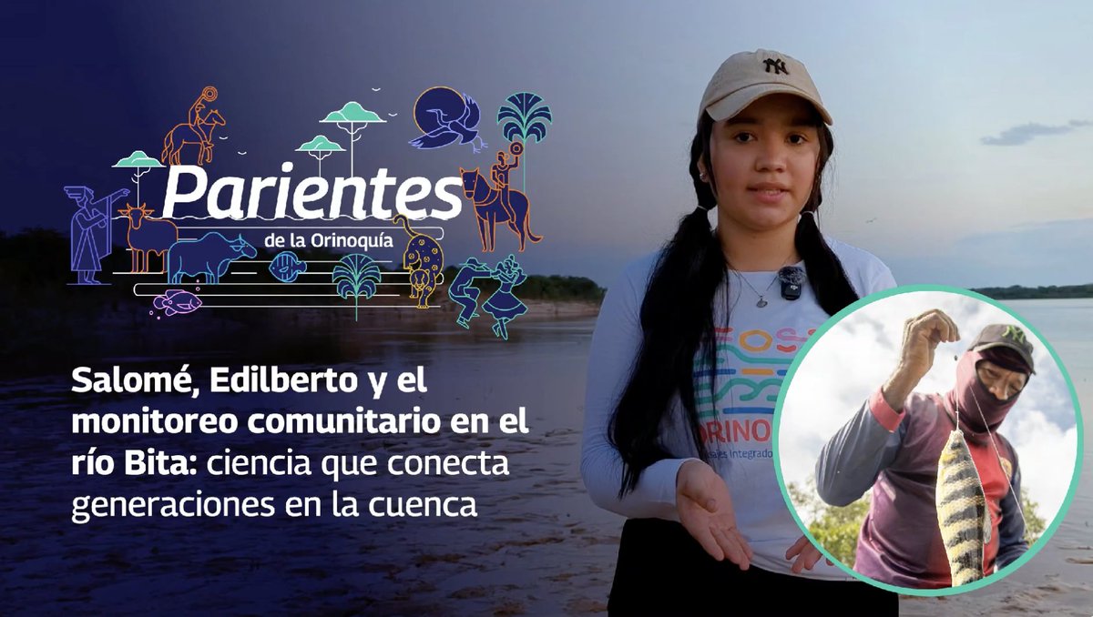 🐟 En el Vichada, Salomé y Edilberto lideran el monitoreo comunitario de peces en el #RíoBita, el sitio Ramsar más grande de Colombia.
Comunidades y autoridades confirman épocas de veda y promueven pesca sostenible, uniendo ciencia y saberes locales #ParientesDeLaOrinoquía🌿

🎧