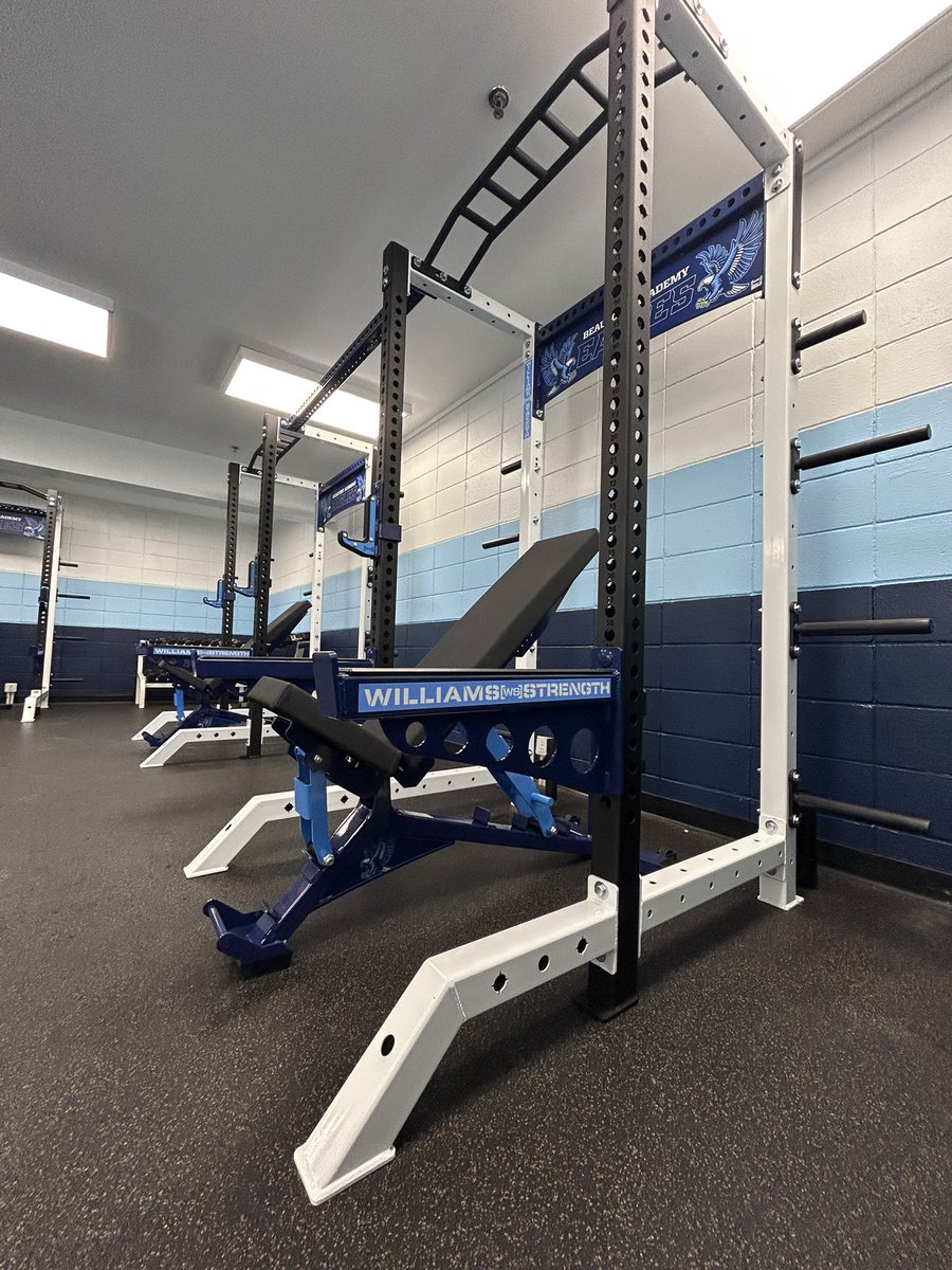 Beaufort Academy began their training transformation today with their new Williams Strength racks and benches. More to come!
Thank you Nic Shuford and Al Boni for trusting us with your vision!
<a href="/BeaufortAcademy/">Beaufort Academy</a>