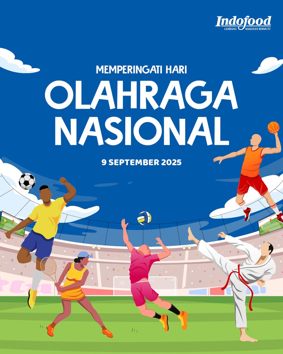 Selamat Hari Olahraga Nasional 2025!

Olahraga bukan hanya tentang fisik yang kuat, tetapi juga semangat, disiplin, dan kerja sama yang sejalan dengan budaya kerja yang sehat dan produktif.

Yuk jadikan olahraga sebagai bagian dari gaya hidup, demi tubuh yang bugar dan pikiran