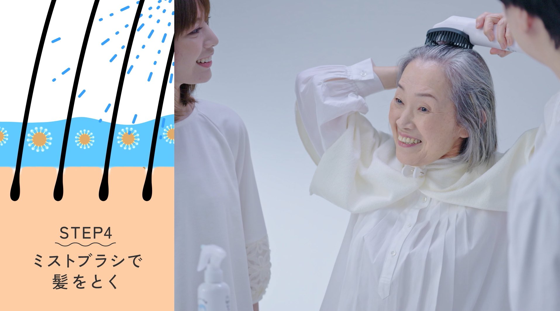 SUSUGU ミストブラシ＆ミストシャンプー　牛乳石鹸　ポータブル洗髪セット レポ】SUSUGU（ススグ）ミストブラシ・ミストシャンプーを使って