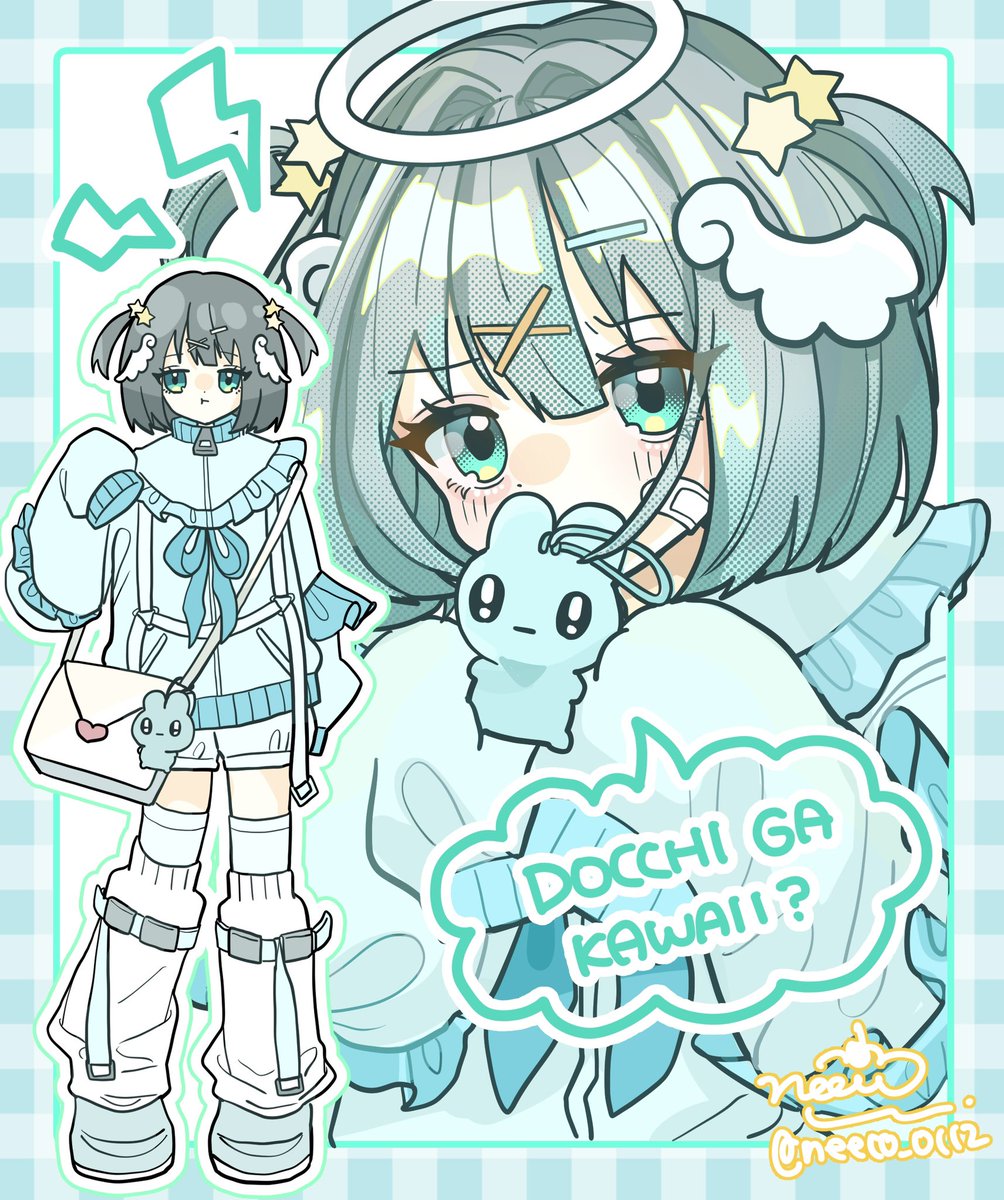 どっちがカワイイ？！😠な天使ちゃん　

#イラスト