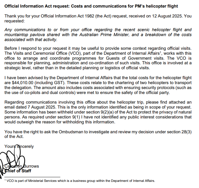 $44K to charter helicopters to film a TikTok for the PM.