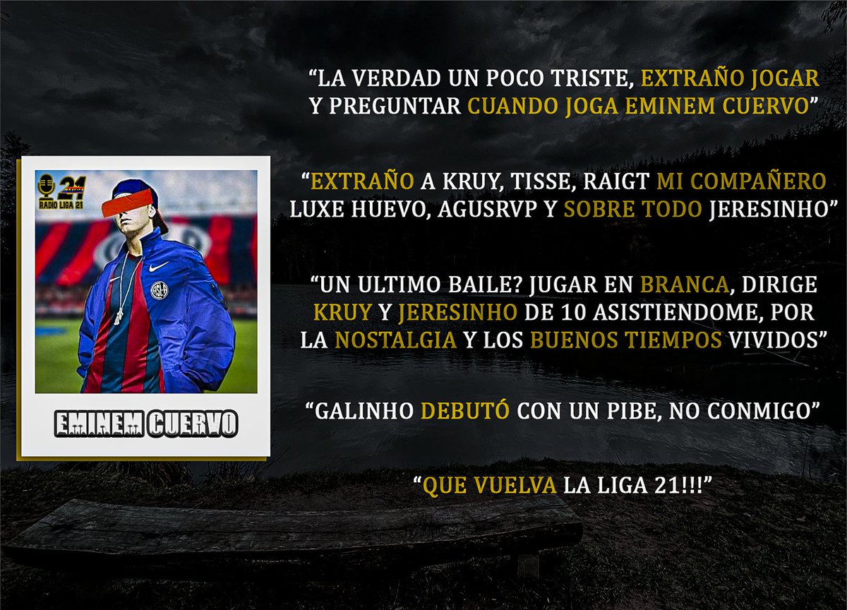 🎙️ - Eminem Cuervo

El ex delantero del New Nues, Tukumba Gang, Deportivo Branca, Entre otros. Paso por las oficinas de la Radio Liga 21 e inauguro la sección #PostLiga21. 

¿Volverá a jogar algún día Eminem Cuervo?...