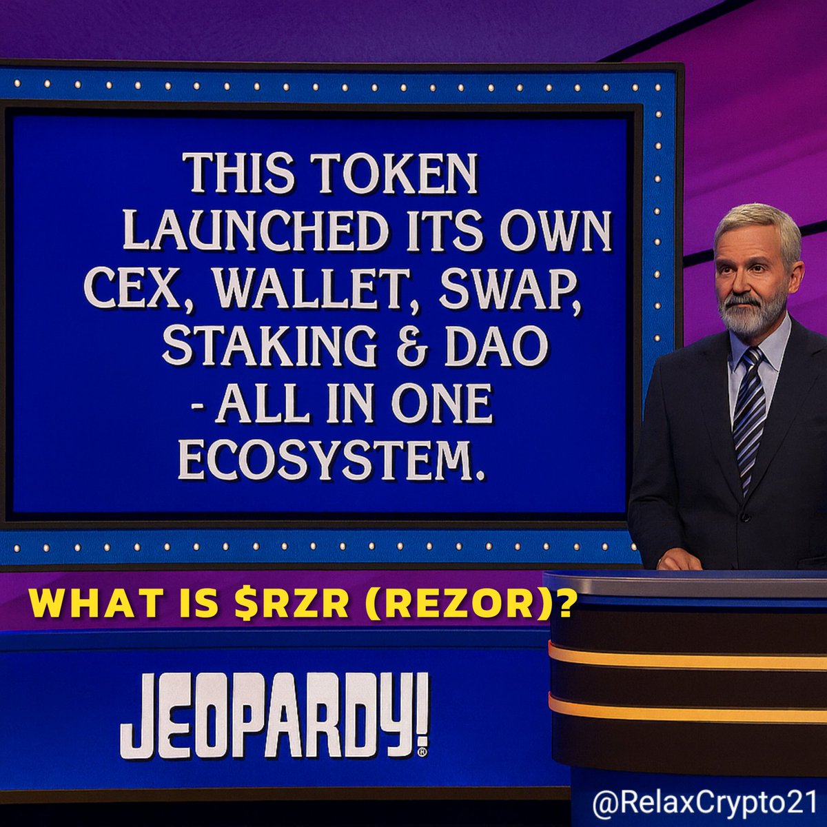 Category: Crypto 2025 🟦
Clue: This token launched its own CEX, wallet, swap, staking, and DAO — all in one ecosystem.

Answer: What is $RZR (ReZor)? 🚀
X: <a href="/Rezor_Official/">Rezor</a>

#Rezor #RZR #Crypto #BullRun2025 #Web3 #DeFi #Altcoins #CryptoCommunity