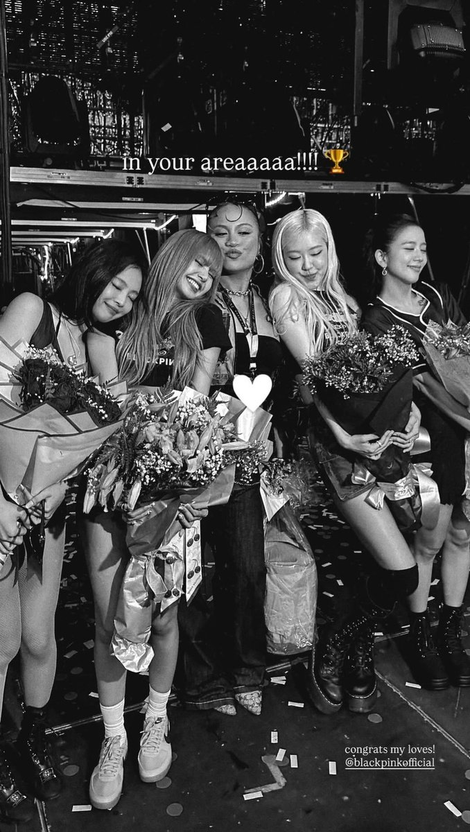 📷 Sienna Lalau (Choreographer) instagram story congratulating BLACKPINK

'in your areaaaaa!!!! 🏆🤍
Congrats my loves! @.blackpinkofficial'

#JISOO #지수 <a href="/officialBLISSOO/">BLISSOO</a>