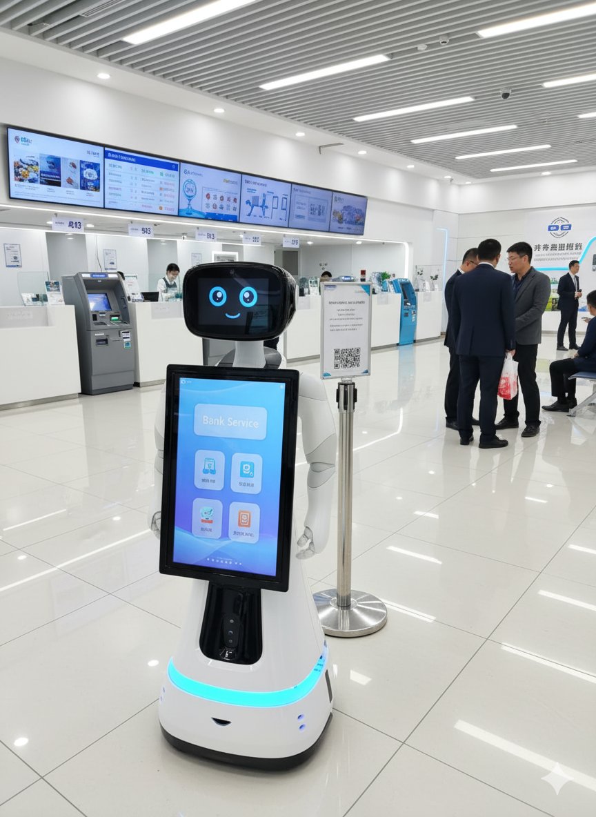 CPJROBOT's tweet image. Smart Banking with AI-Powered Robots
Supports queue management and directs visitors to reduce waiting time
Operates as an AI robot assistant, offering multi-language consultation for diverse clients
info@guiderobot.a
#ReceptionRobot #CustomerServiceRobot #NavigationRobot