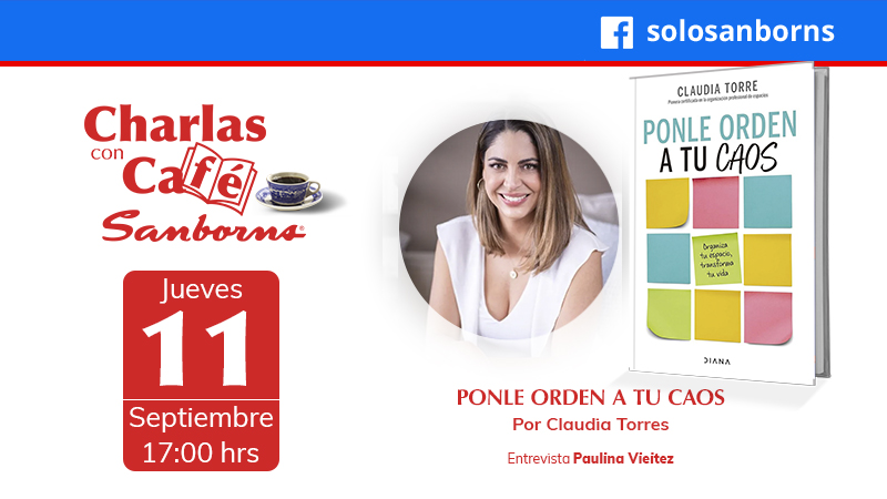 ¿Tu casa refleja paz o caos? 🏡✨

Este 11 de septiembre a las 17:00 hrs, #CharlasConCafé recibe a <a href="/lapauliv/">Paulina Vieitez</a> y a Claudia Torre, autora de Ponle orden a tu caos. Descubre la metodología O.R.D.E.N.® para transformar tu espacio y tu vida.

📘 Consíguelo 👉 cutt.ly/8rXIRW1R