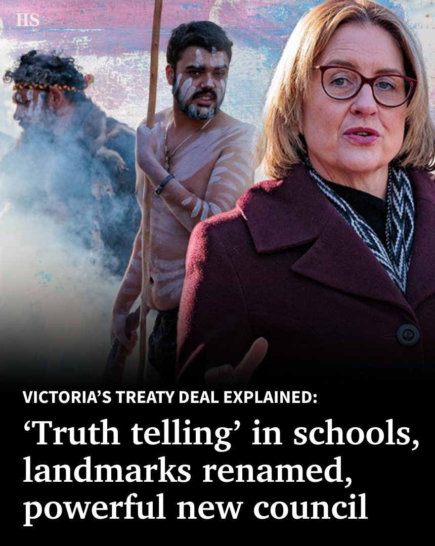 #BREAKING: Victoria’s Treaty agreement has been released, with measures including embedding Indigenous “truth-telling” into prep classes, renaming geographical features and establishing a council with far-reaching powers over government departments and agencies >