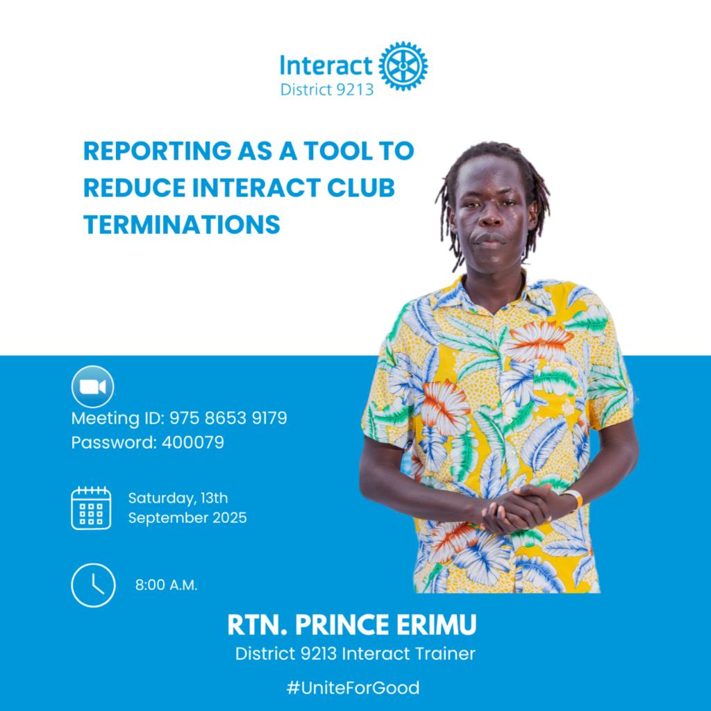 Reporting is key for the maintenance of the respective interact clubs and Rtn. Prince Erimu <a href="/ErimuPrinceC/">Prince</a> of <a href="/KasubiRotary/">Rotary club of Kasubi</a> will take us through the expectations of reporting
