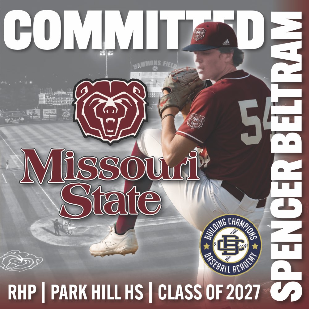 spencerbeltram1's tweet image. I am excited to announce that I am continuing my academic and athletic career at Missouri State University. First I want to thank God, all my coaches and family for helping me every step of the way. Thank you Coach Hawkins and Coach McGuire for believing in me. Go Bears!🐻