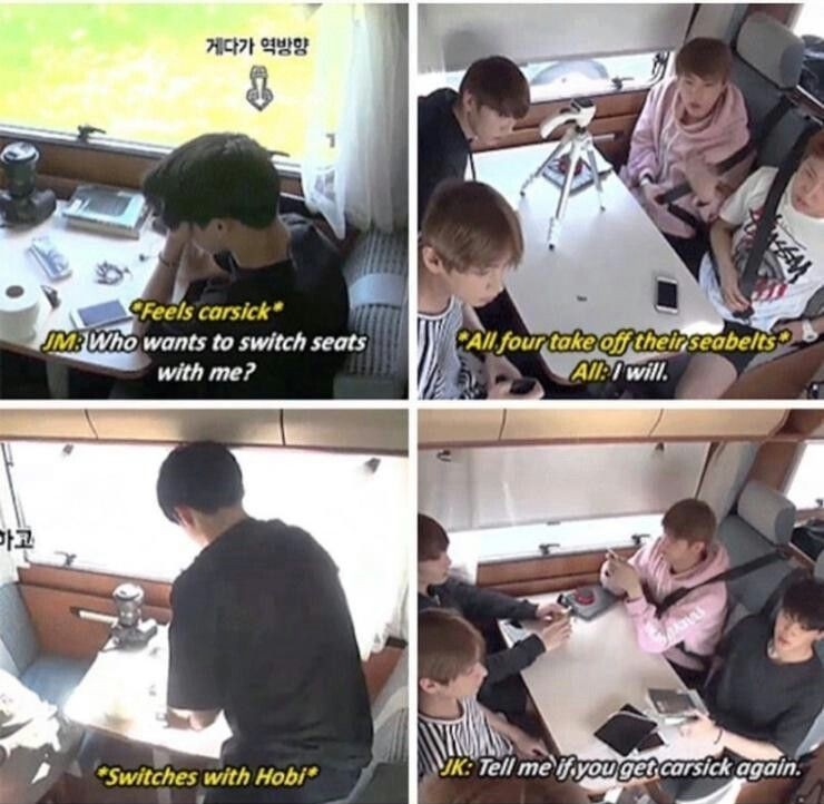 JKJMgcft1108's tweet photo. Let me bring this back...

Remember when JUNGKOOK listed motion sickness pills as one of his travel essentials even though he doesn’t get motion sickness at all? 

And we all know who does suffer from it really badly when traveling…👀😊 https://t.co/pcweQCEV70