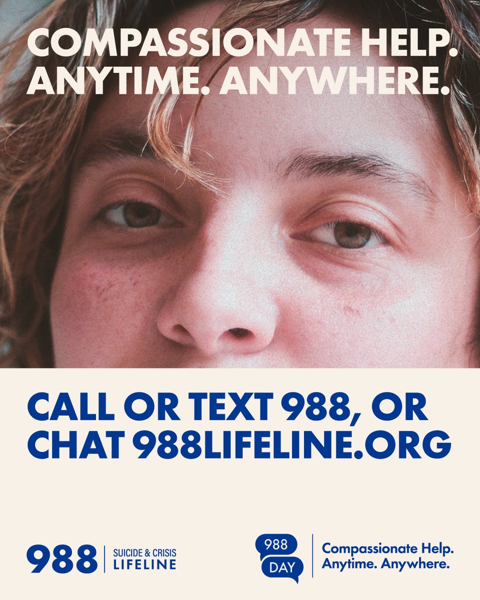 Sometimes you just need to be heard. These real 988 stories show what reaching out can do.

Help is here 24/7: Compassionate help. Anytime. Anywhere. 📞 988.
