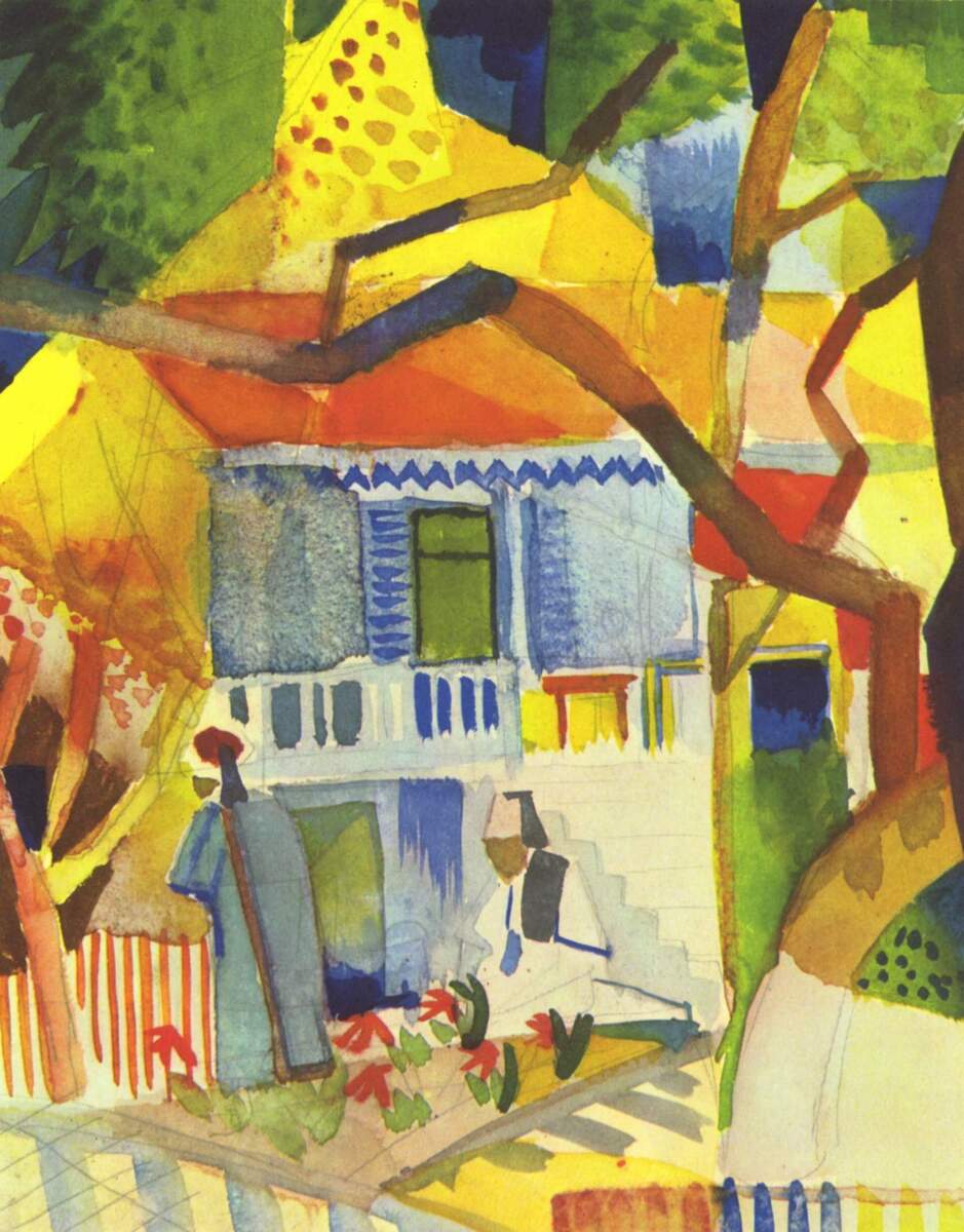 Inner courtyard of house in St. Germain #artbots #macke