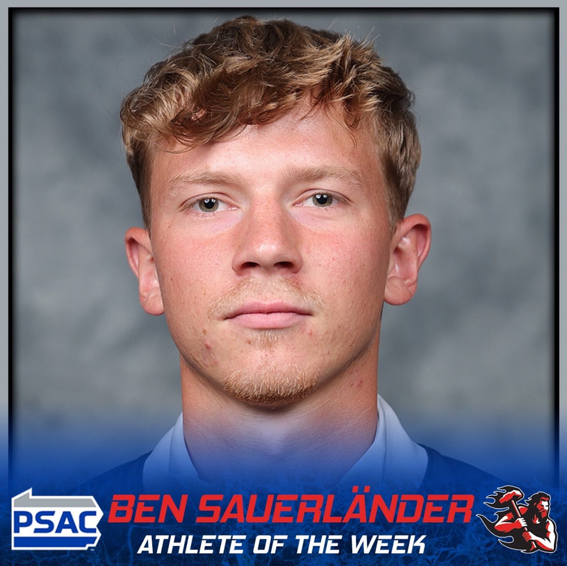 PSAC West Athlete of the Week. Ben tallied a goal and an assist while making his program debut, as the Vulcans registered a 3-0 season-opening win at Wheeling . Ben scored a goal in the 57th min to extend the lead to 2-0 before adding an assist in the 74th min. Congrats