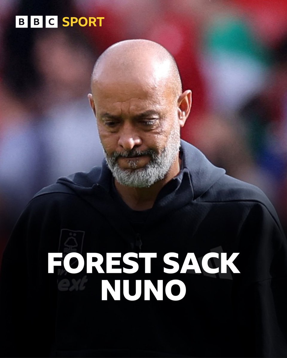 Nottingham Forest announce that “following recent circumstances”, Nuno has been relieved of his duties as #nffc head coach 

Talks are underway over his replacement, with an appointment imminent 

More here bbc.com/sport/football…