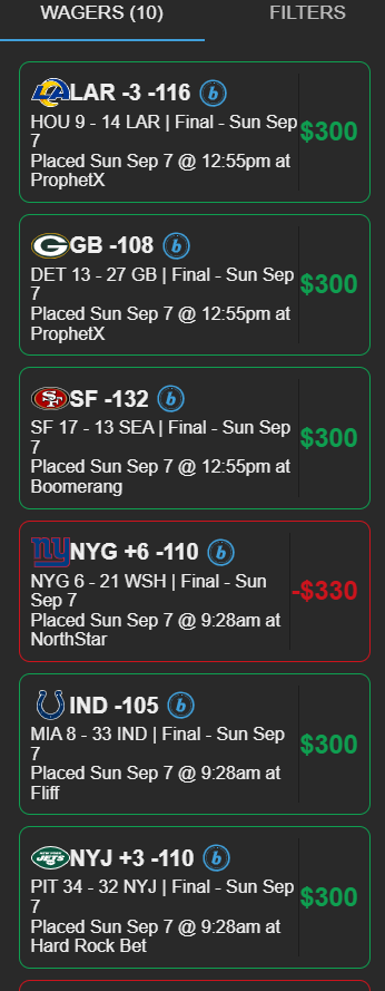 MyBookieMonster's tweet image. Let's STAY HOT!!

Vikings mL 4U

I show ALL MY BET SLIPS bc I DON'T BET AIR

NFL YTD
8-2 (80%)
💰+$1,967

CASH w/me ALL SEASON LONG

winible.com/mybookiemonster

#NFLSeason #RedZone #Vegas #Caesars #MondayNightFootball #MNF #MNFonESPN