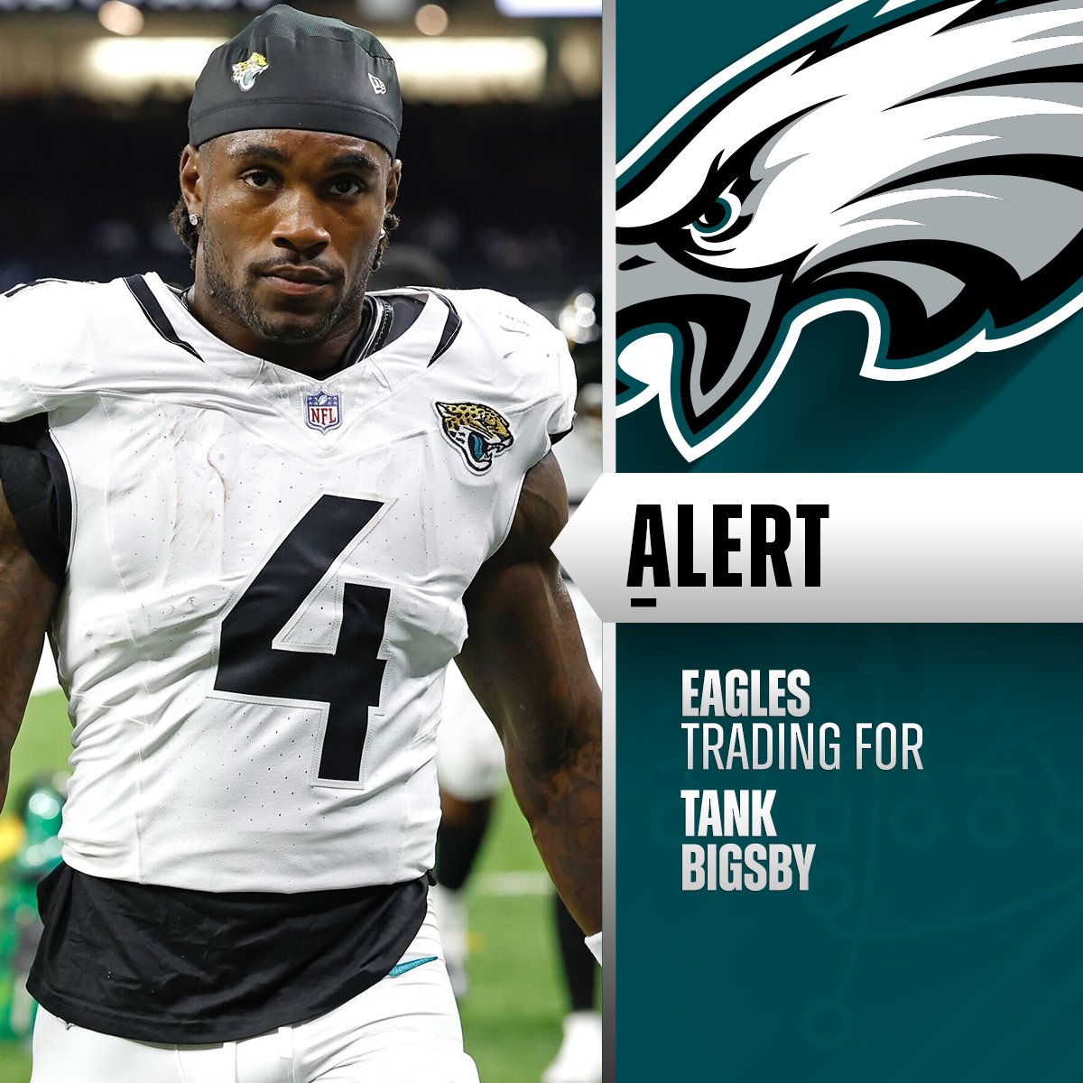 NFL (@nfl) on Twitter photo Eagles trading for RB Tank Bigsby. Jaguars receive 5th & 6th round picks. (via <a href="/RapSheet/">Ian Rapoport</a>) Eagles trading for RB Tank Bigsby. Jaguars receive 5th & 6th round picks. (via <a href="/RapSheet/">Ian Rapoport</a>)