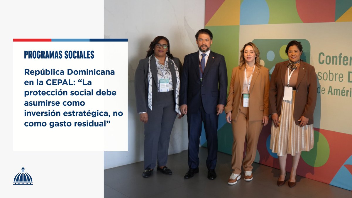 Comunicaciondo's tweet image. La directora general de Desarrollo Social Supérate, @GloriaReyesG, destacó la necesidad de asumir con claridad que la protección social no puede seguir siendo tratada como un gasto residual.

📲 Más información, aquí: presidencia.gob.do/noticias/repub…

#ProgramasSociales #ComunicacionesDO