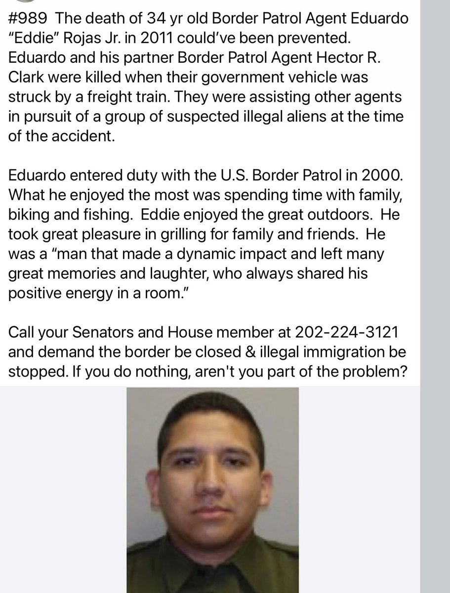 Orrin🇺🇸 (@howmanyare2many) on Twitter photo <a href="/adamcarolla/">Adam Carolla</a> HOW MANY ARE TOO MANY?
Did you hear about Agent Rojas’ preventable death. Of course not. The media doesn’t report these, so I do it.
I’ve now posted the deaths of 1,102 people killed or allegedly killed by an illegal. There have been 1000’s of these preventable deaths over <a href="/adamcarolla/">Adam Carolla</a> HOW MANY ARE TOO MANY?
Did you hear about Agent Rojas’ preventable death. Of course not. The media doesn’t report these, so I do it.
I’ve now posted the deaths of 1,102 people killed or allegedly killed by an illegal. There have been 1000’s of these preventable deaths over