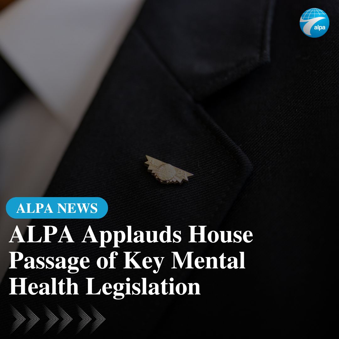 The U.S. House of Representatives has passed the Mental Health in Aviation Act! We’re proud to support this progress and stand ready to continue our work with Congress, the FAA and all stakeholders to ensure this landmark legislation is enacted into law. bit.ly/4giZlpd