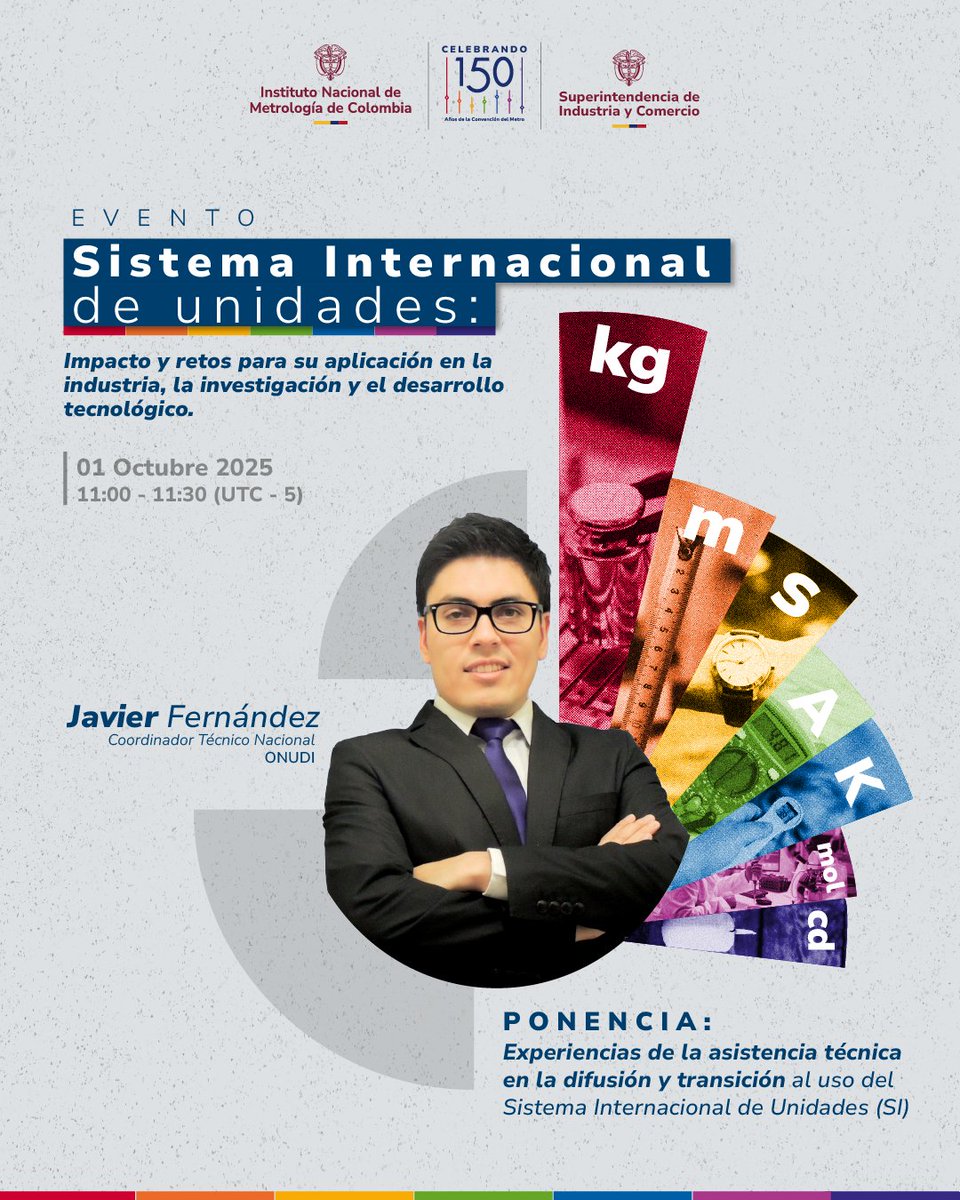 Junto con la <a href="/sicsuper/">Superintendencia de Industria y Comercio 🇨🇴</a> este 1 de octubre te invitamos a la ponencia de <a href="/jffernandezr/">Javier Fernández</a> - coordinador técnico de <a href="/ONUDIColombia/">ONUDI en Colombia</a>. Será un encuentro con expertos y autoridades sobre los retos y oportunidades del #SI en un mundo interconectado. Inscríbete aquí: forms.office.com/r/kGaRKQszK5