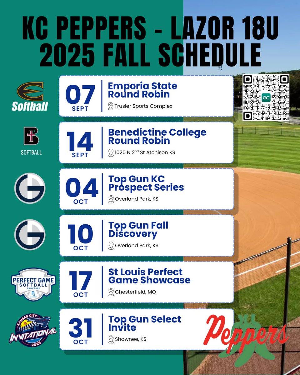 Excited to get back on the fields! 
<a href="/KCPeppers_Lazor/">KC Peppers 18s- Lazor (Varriano)</a> <a href="/CoachClosner/">𝐭𝐨𝐧𝐢 𝐜𝐥𝐨𝐬𝐧𝐞𝐫</a>