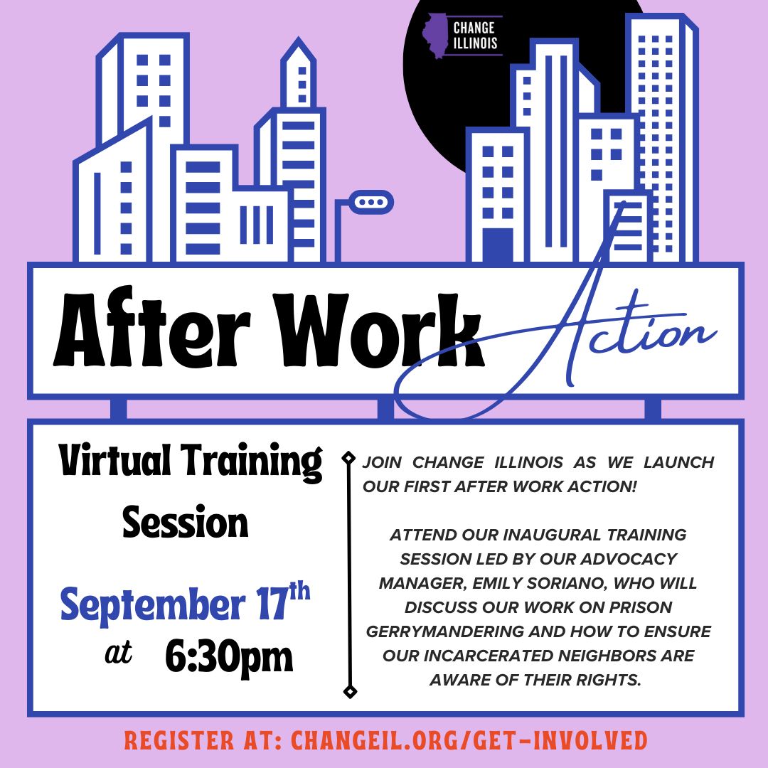 Join CHANGE Illinois as we kick off our first After Work Action! We've heard from many eager to get involved and connect with others, and now is the ideal time! 

buff.ly/tiKSrRi