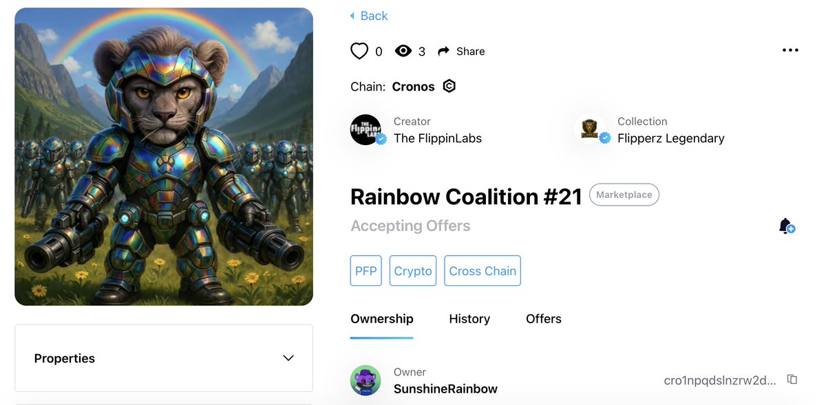 SunshineRainbow's tweet image. Got to give credit where credit is due. 
 @theflippinlabs ask me what I wanted. 

I had no clue. 

He made me a beautiful cub based on my profession but I dont resonate w/ my profession so he cooked this cub up and DAMN it 🔥🔥

Much love @FlippinMam 
#RainbowCoalition