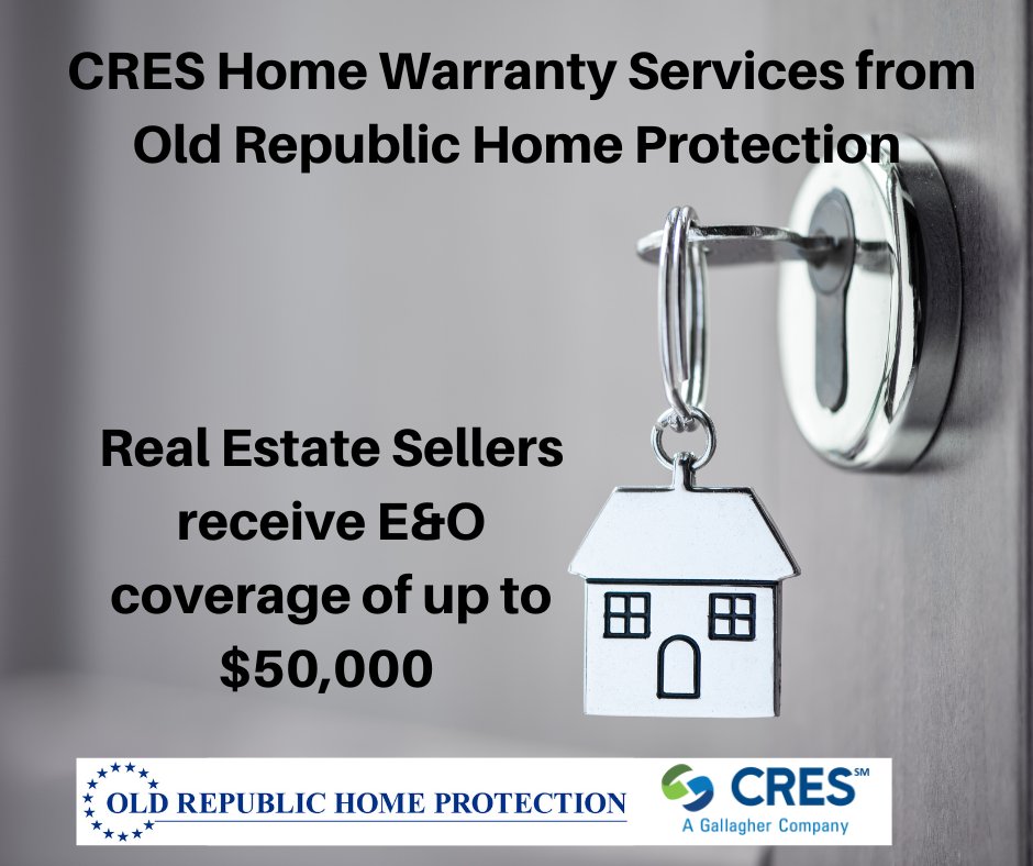 Home Warranties can help you win the real estate listing – but only when they’re a CRES Home Warranty from Old Republic Home Protection.  Offer a home warranty to your sellers to protect them with up to $50,000 of Seller’s E&amp;O protection. 
cresinsurance.com/insurance/home…