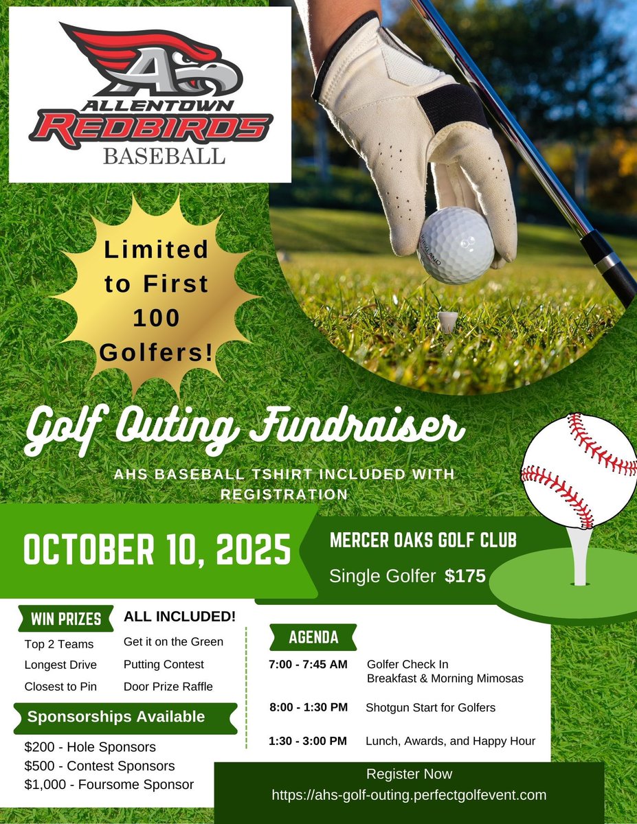 Our annual golf outing is a little over a month away. Foursomes and sponsorships are available but moving quickly. We would love to see you on the course on October 10. 

ahs-golf-outing.perfectgolfevent.com/?_gl=1*1ial3q4…