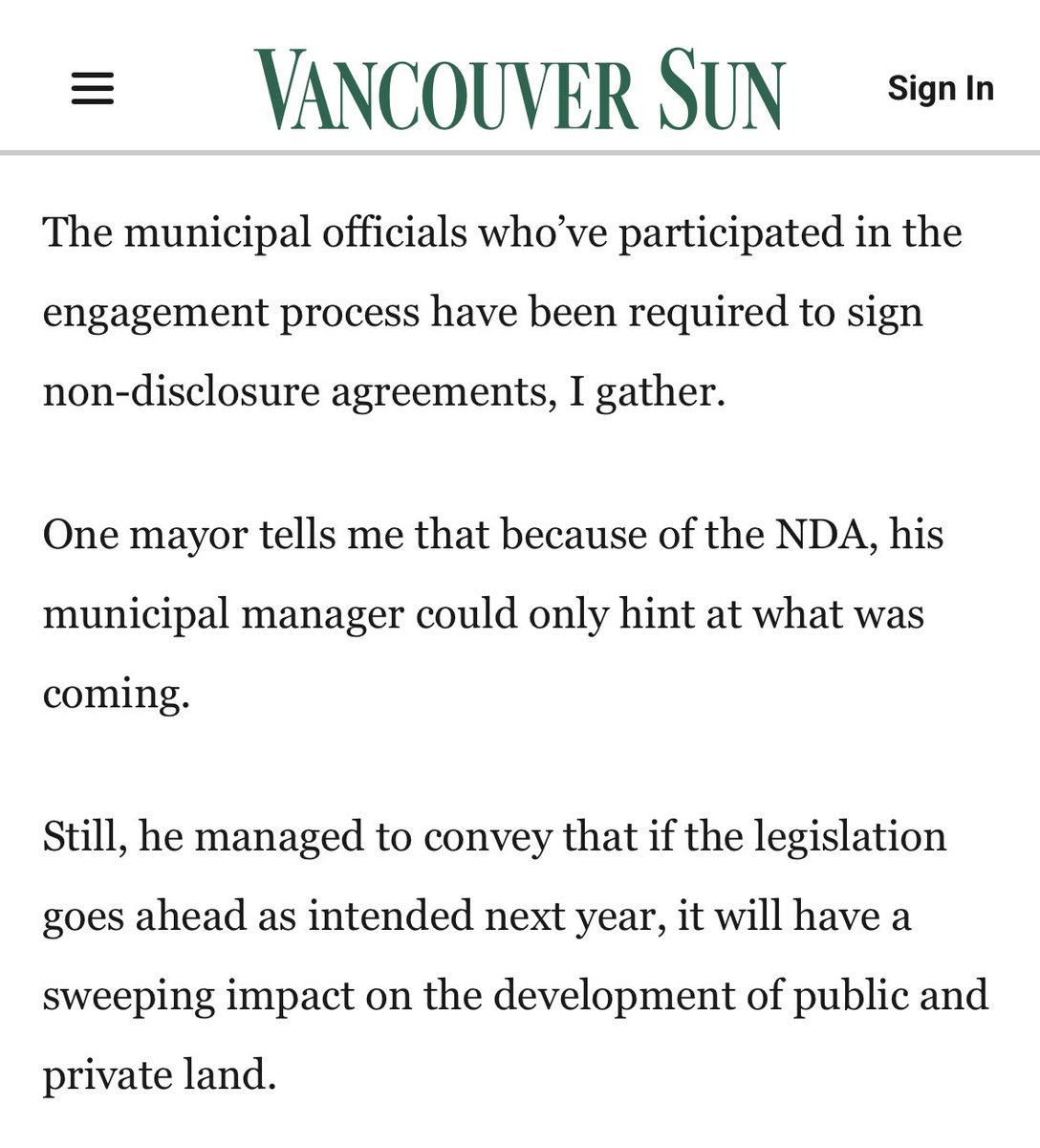 ‼️A must-read from <a href="/VaughnPalmer/">VaughnPalmer</a> on the NDP’s drastic Heritage Conservation Act amendments that will have a “sweeping impact on the development of public and private land.” 
I came to a similar conclusion on this issue last week: x.com/nvancaroline/s…
Eby is moving with