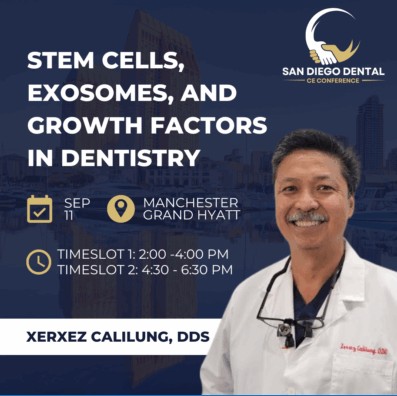 DentalArtsDrX's tweet image. ✨ Dr. X is speaking Thurs. 9/11 at the San Diego Dental Conference! Join him to learn about Stem Cells, Exosomes, &amp;amp; Growth Factors! #SDDC