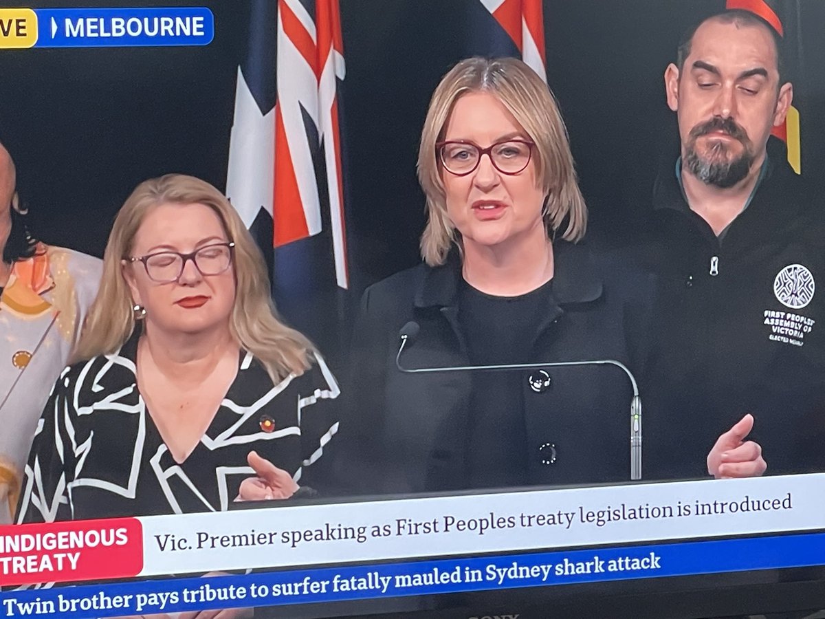 Terrific to see the First Peoples treaty legislation being introduced today. A significant step forward in recognition of our FN people at a government level &amp; hats off to the Premier Jacinta Allan for her ongoing commitment to the process ❤️💛🖤 #alwayswasalwayswillbe #SpringSt