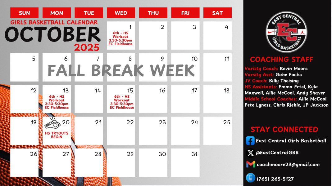Really excited to start working out with this team! Here’s the fall calendar if any college coaches would like to watch me and my teammates! 

Contact Varsity coach coachmoore23@gmail.com
For any questions!

<a href="/CoachKevinMoore/">Kevin Moore</a>, <a href="/EastCentralGBB/">East Central Girls Basketball</a> <a href="/IBCTallent2027/">IBCTallent2027</a>
