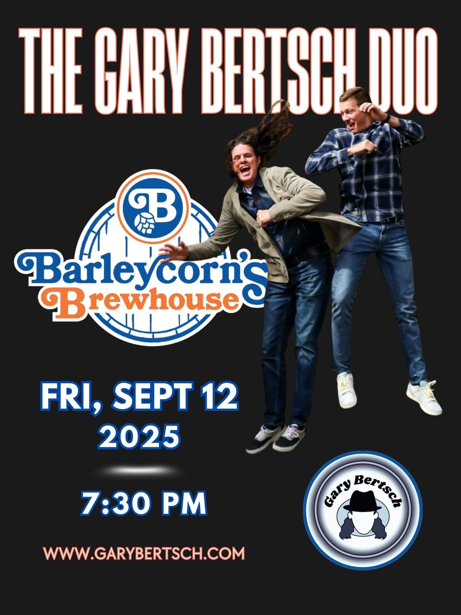 Garren and I have a show this Friday, 9/12, at Barleycorn’s Brewhouse.  Let’s go. 

<a href="/garrenb24/">Garren Bertsch</a> 
#singersongwriter #folkrock #americanamusic #kentuckymusic #cincinnatimusic #originalmusic