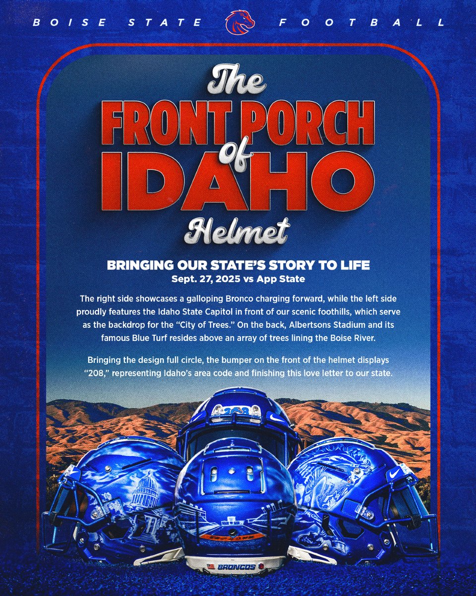 BroncoSportsFB's tweet image. 𝗕𝗿𝗶𝗻𝗴𝗶𝗻𝗴 𝗜𝗱𝗮𝗵𝗼 𝘁𝗼 𝗹𝗶𝗳𝗲

Debuting on September 27 

#BleedBlue | #BuiltDifferent