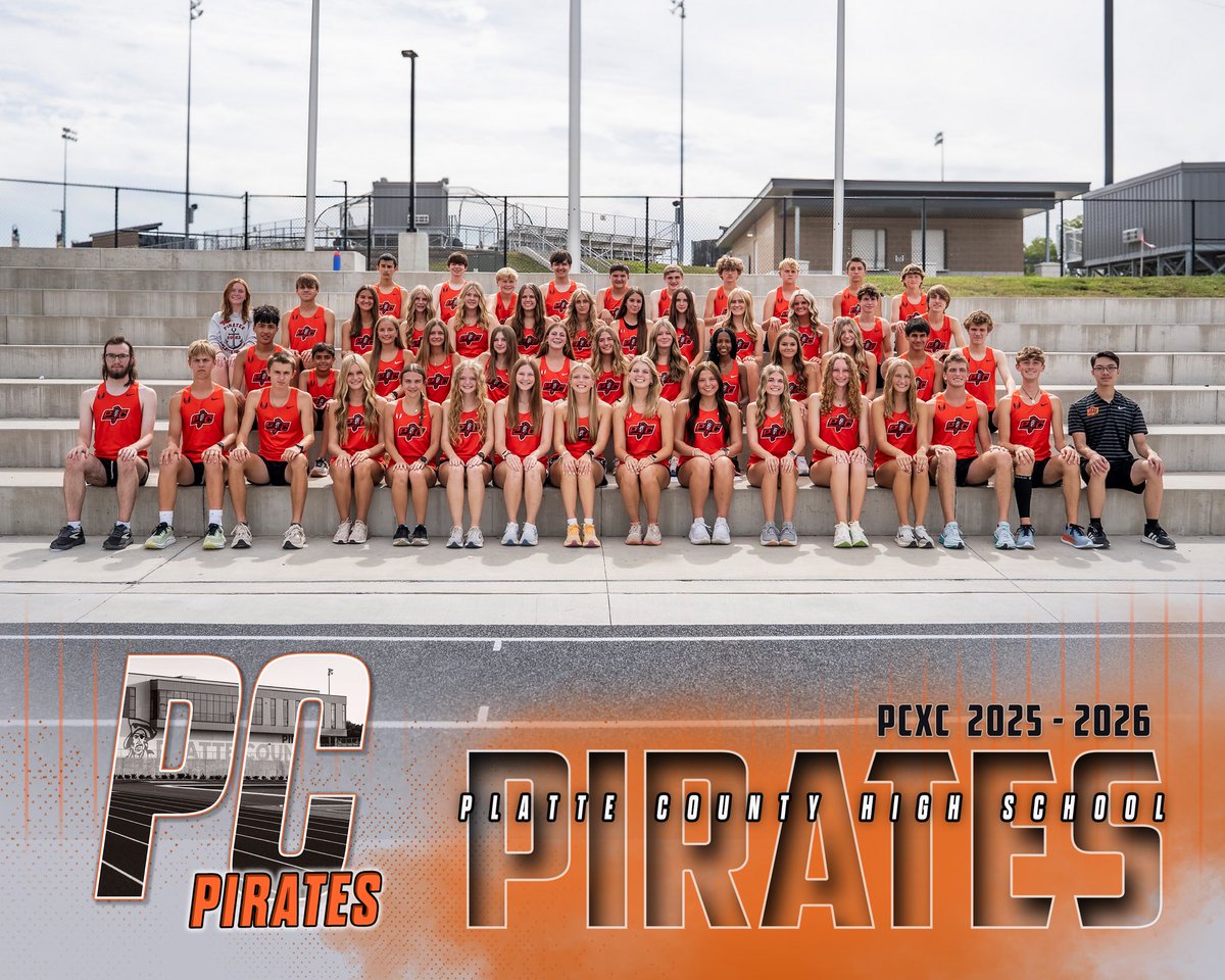 2025 - 2026 Platte County High School Cross Country Team.