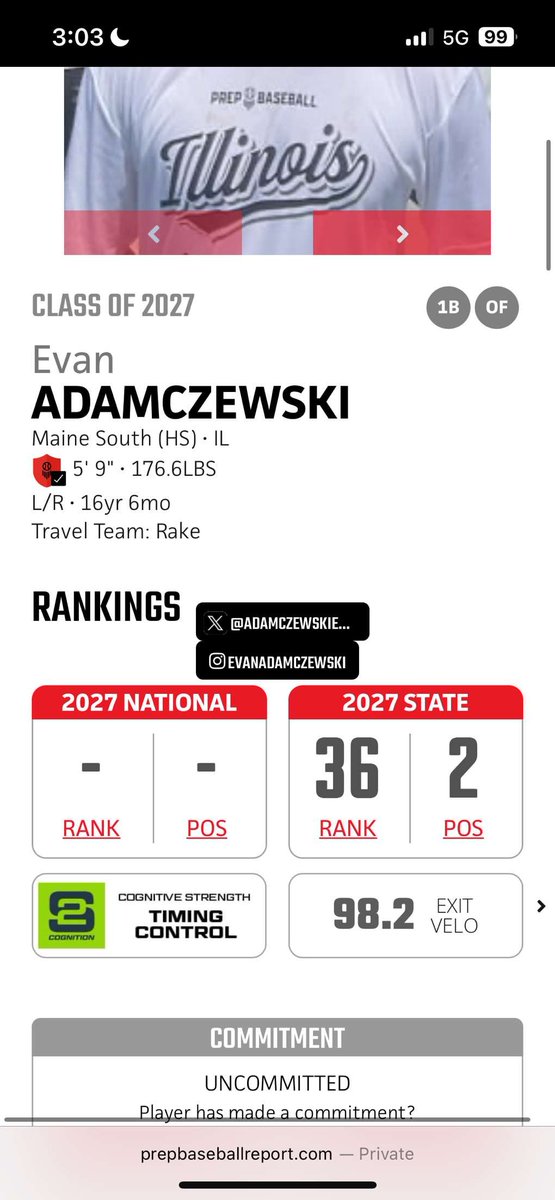 Evan Adamczewski tweet media