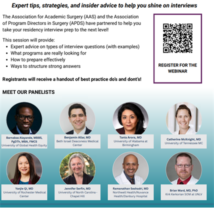 📣Calling #GenSurgMatch Applicants!
🛑Register Here: shorturl.at/MIh9U to 
🛑ACE your Interview with <a href="/AcademicSurgery/">Assoc4AcademicSurgery</a> and <a href="/APDSurgery/">APDS surgery</a>  
🛑Sept 23  2025 7pm CST
🛑Participants will receive a  best-practice tip sheet!
🛑 It will be recorded- submit your questions!!