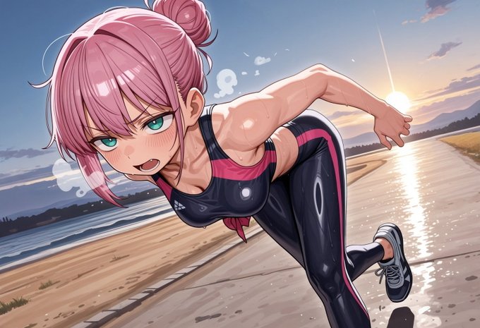 ランニング中の子 