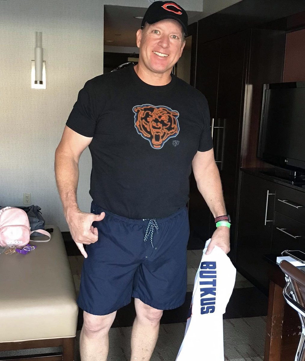 Bringing out the classic #51 Dick Butkus jersey for Monday night game featuring the Minnesota Vikings vs Chicago Bears - #nfl #chicagobears #beardown #mnf