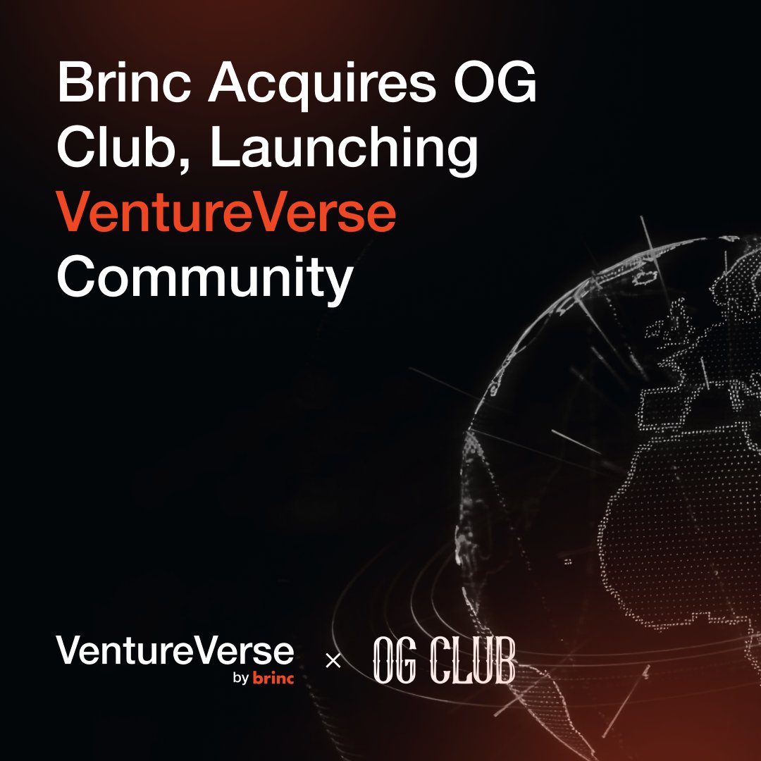🚀 BIG NEWS: OG Club is evolving into something extraordinary!

We're thrilled to announce that <a href="/brincvc/">Brinc</a> has acquired OG Club, launching us into our next chapter as VentureVerse - the AI-powered ecosystem where founders, investors, and mentors collide to build the future.

🧵 1/4