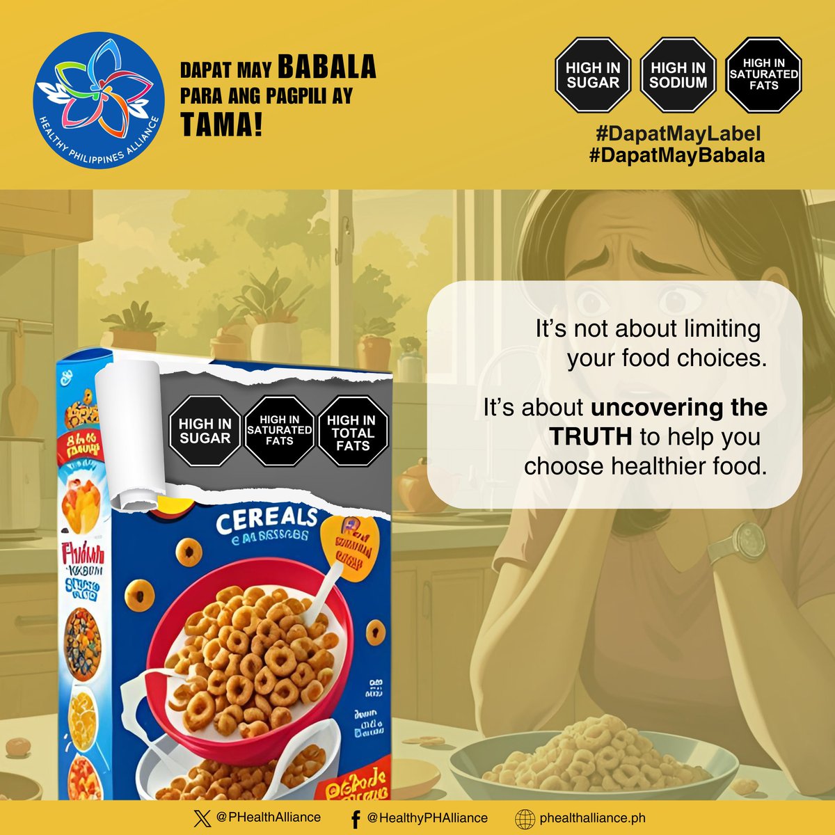 Make better decisions for your health with food warning labels #DapatMayBabala #DapatMayLabel #BeatNCDs