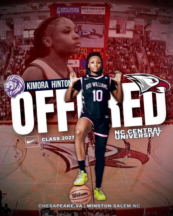 After a great open gym workout with Winston Salem Christian National and the observation of <a href="/CoachTValentine/">Tim Valentine</a> I am blessed to receive an offer from North Carolina Central University. Thank you for this great opportunity. #AGTG