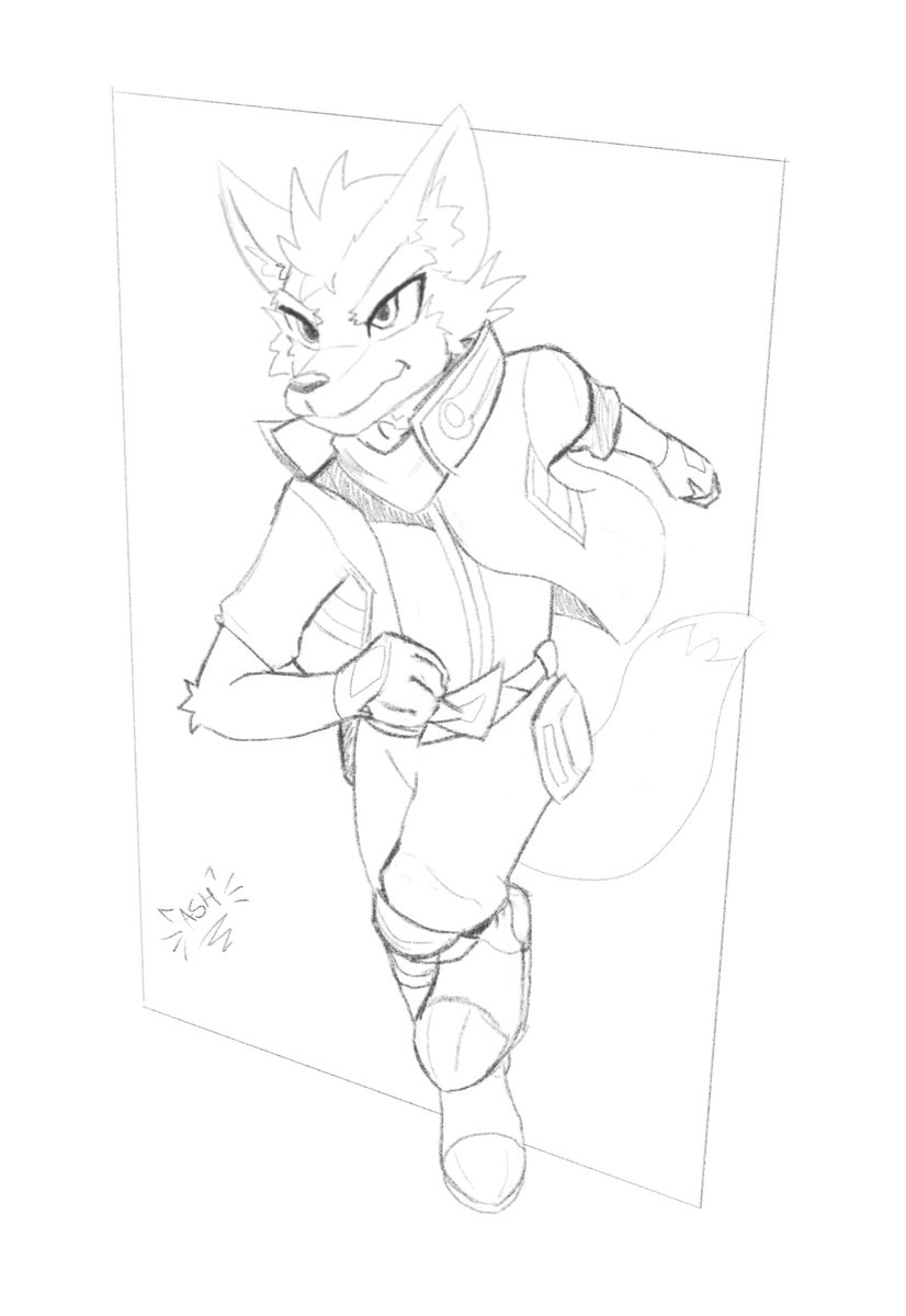 Fox McCloud Fan art (wip) 
#starfox #foxmccloud #fox #furry #videogames #Nintendo #sketch