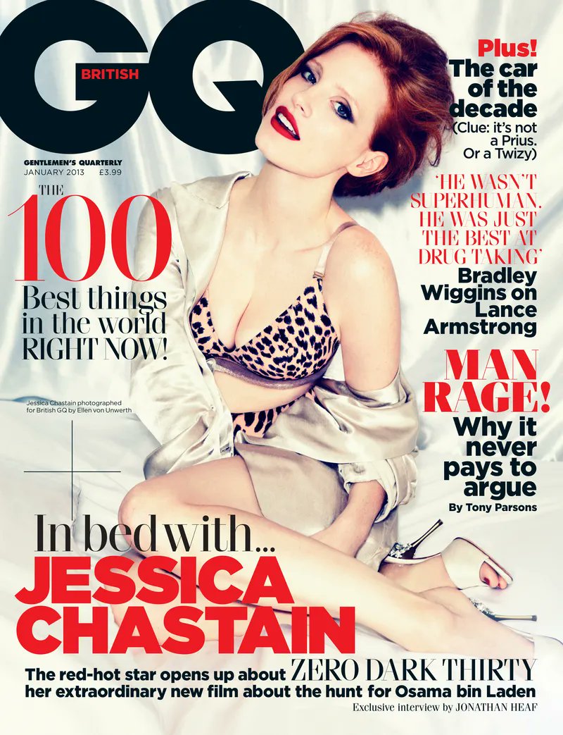 Jessica Chastain
📷GQ January 2013