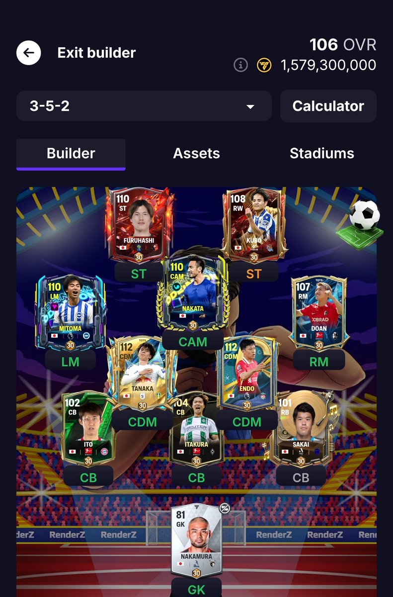 ACTUALIZADO ‼️
Best possible #Japan squad builder in FC Mobile 🎮. 
<a href="/tutiofifa/">Tío Fifah 🇨🇴 🇵🇸 حرة</a> <a href="/FirstHalfYT/">FirstHalf EAFC</a> <a href="/Jacobek08/">JACOBinho®</a>  <a href="/FC_14_STAR/">FC-STAR</a> <a href="/_thetonyg_/">TheTony 🇨🇷</a> <a href="/NeuxFM/">Neux</a>
<a href="/nitrofm7/">Nitro Fm🐲</a> 
RT APPRECIATED🤝🏻