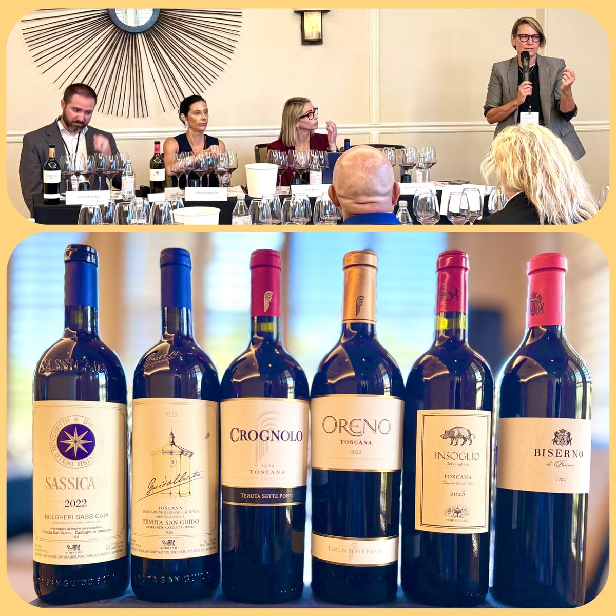 Putting the SUPER on Tuscan by Kobrand Wine and Spirits. 

#DipWSET #sommcon #sommelier #wsetdiploma #sommconsd #CircleOfWineWriters #associationofwineeducators #societyofwineeducators #sasacaia #orenowine #bizerno #insoglio #crognolo #guidolberto #tenutasanguido #supertuscan