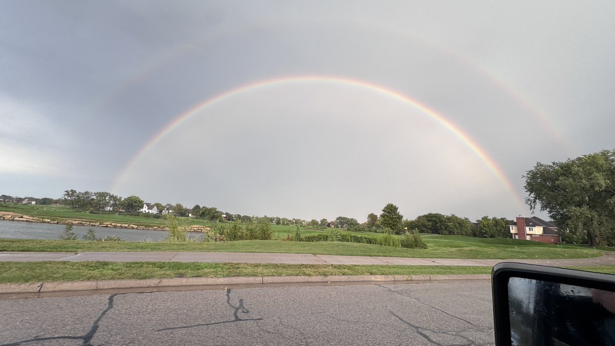 Today’s weather brought a rainbow. The day my mom passed away we were driving from Omaha to Springfield and I saw 10 rainbows. A great reminder today that I needed. #family